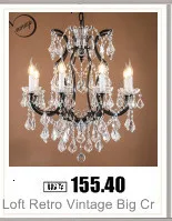 Retro Royal Empire Glass Crystal Chandelier Lights Decor Pendant Ceiling Lamp
