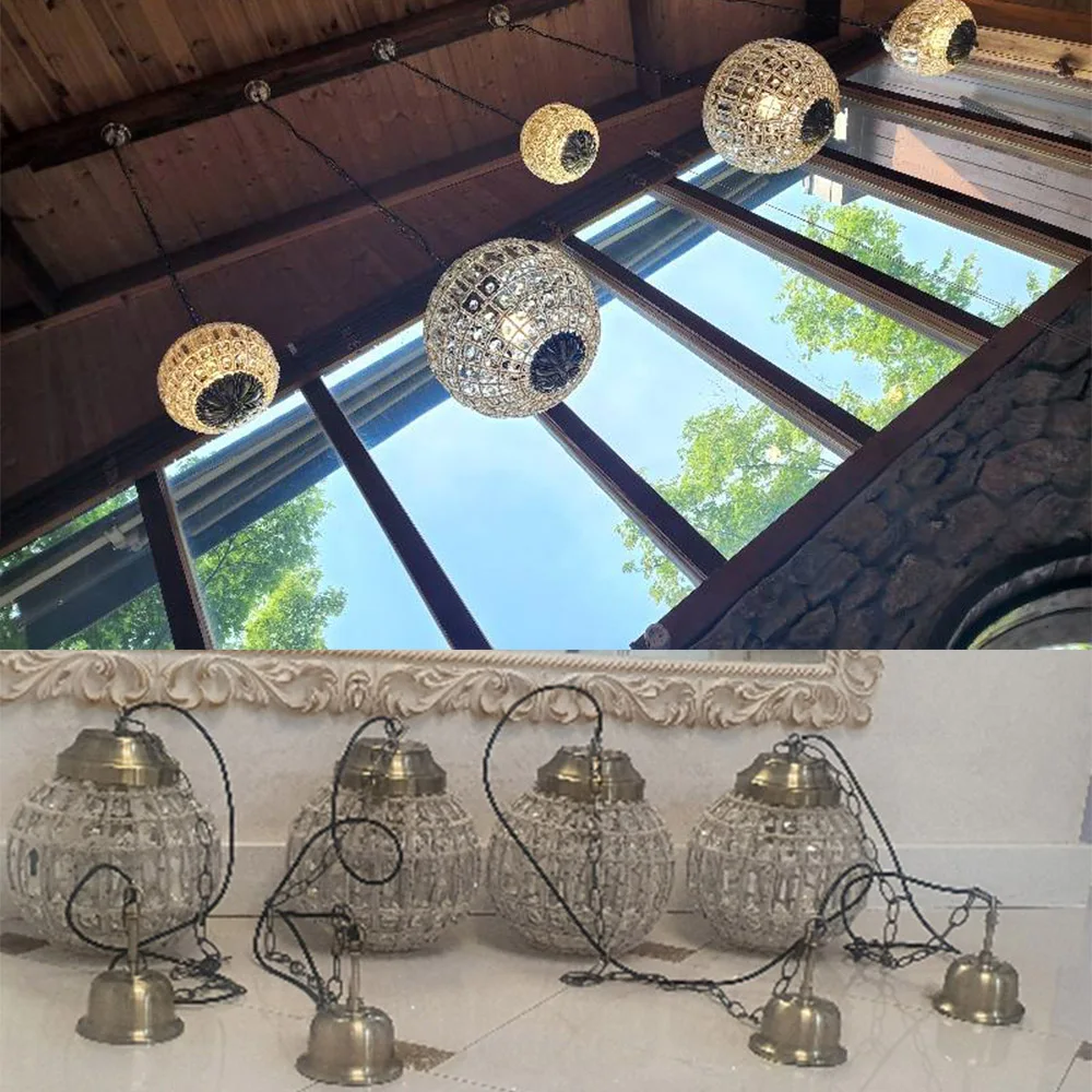 Retro Royal Empire Glass Crystal Chandelier Lights Decor Pendant Ceiling Lamp