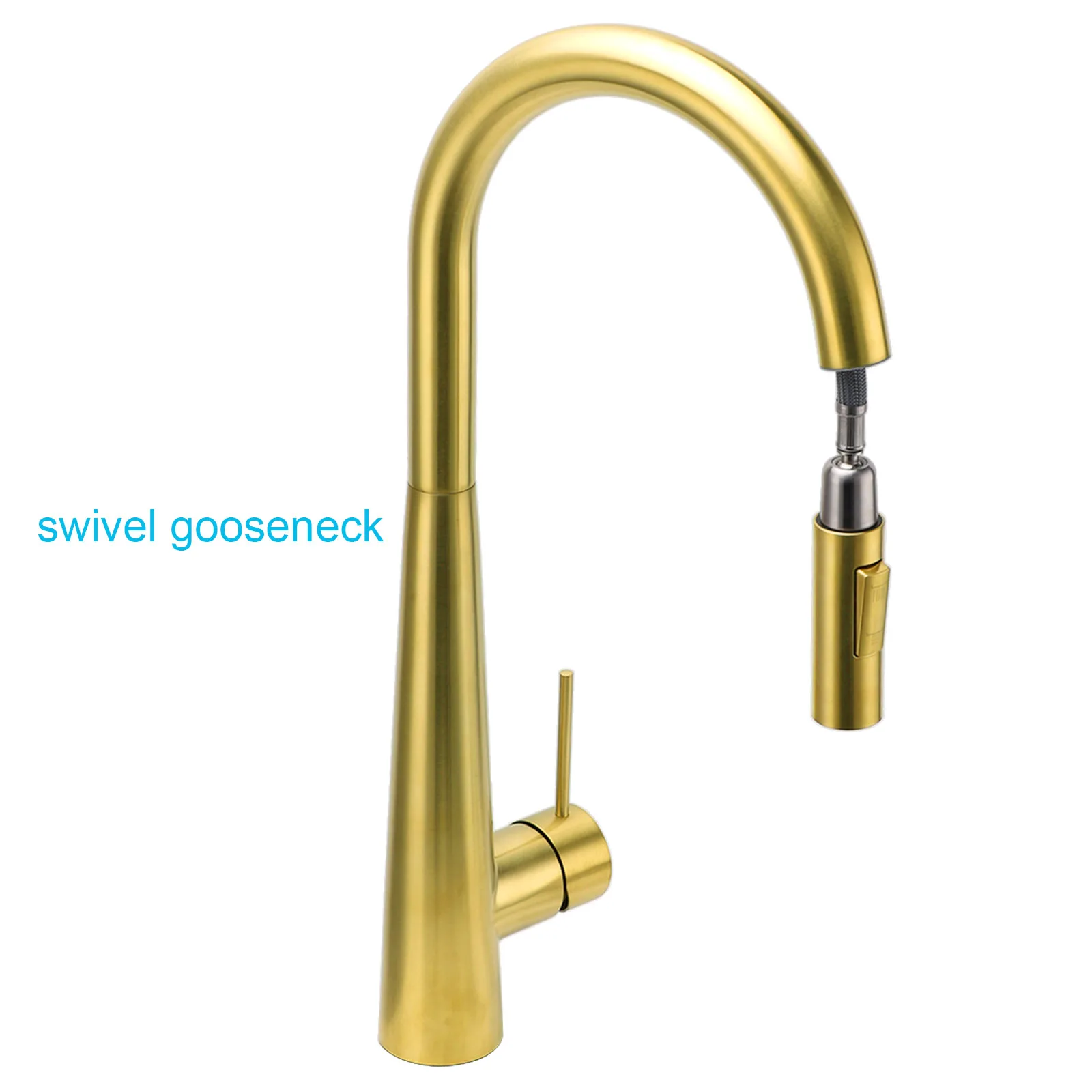 **Sydney Stock** KYLINS SUS304 Brushed Nickel Pull Out Kitchen Mixer Tap Sink Water Faucet Single Handle WaterMark Wels