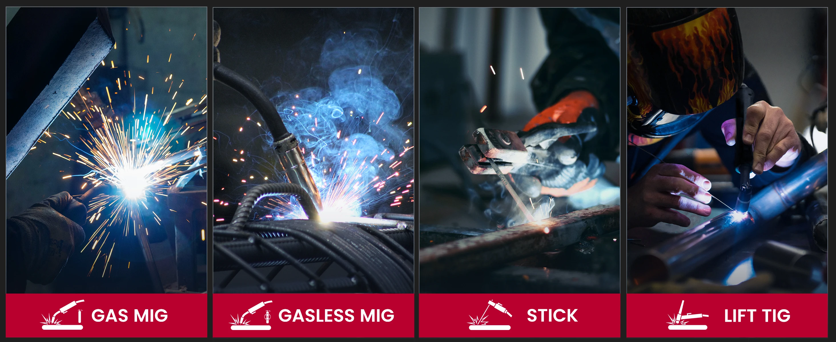 Bestarc MIG145 MIG Welder 220V 145Amp 4-in-1 Welding Machine, Gas & Gasless MIG / Lift TIG / Stick, Digital LED Display