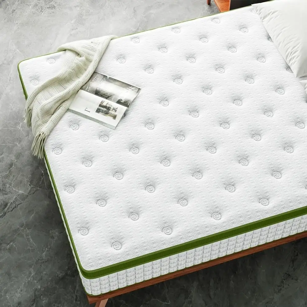 Single 34cm Latex Hybrid Mattress Medium Firm 5 Zone Pocket Spring for pressure Relief Motion Isolation Bed Mattress