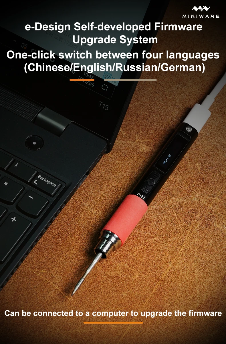 New Original MINIWARE TS21 Soldering Iron Fill Light Digital OLED Screen Multi-Language Smart Sensing Sleep Function Welding Pen DIY Tool Australia Local shipping