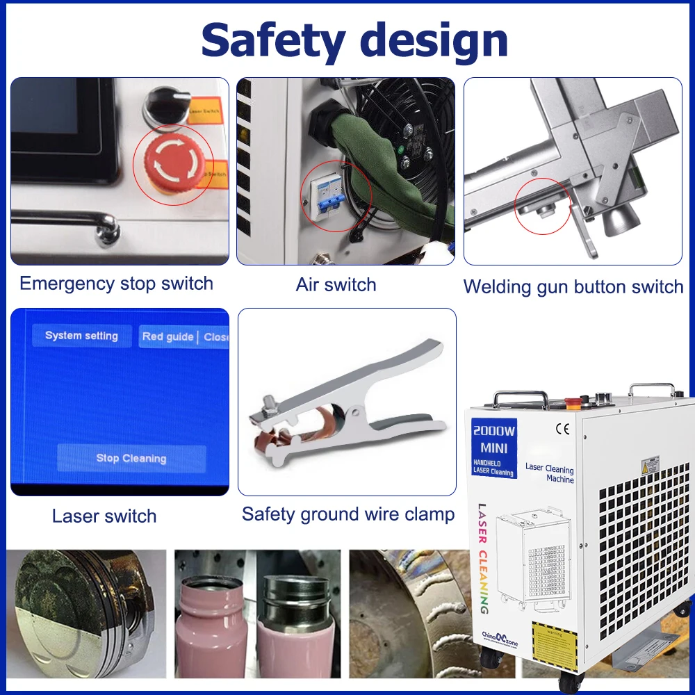 3000W Relfar Laser Cleaning Machine Rust Removal Cleaning Width 300MM Rust Removing for Oil Paint Metal Cleaning