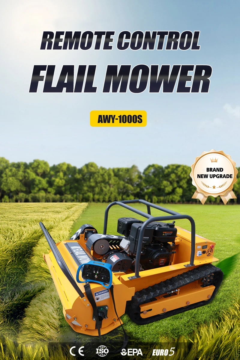 Remote-Controlled Lawnmower, Intelligent Lawn Mowing Robot, Grass Shredder, Zero-Speed Garden Tools, Garden Lawn