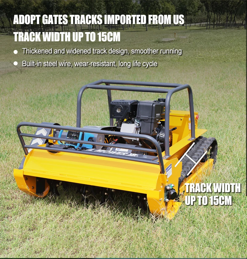 Remote-Controlled Lawnmower, Intelligent Lawn Mowing Robot, Grass Shredder, Zero-Speed Garden Tools, Garden Lawn