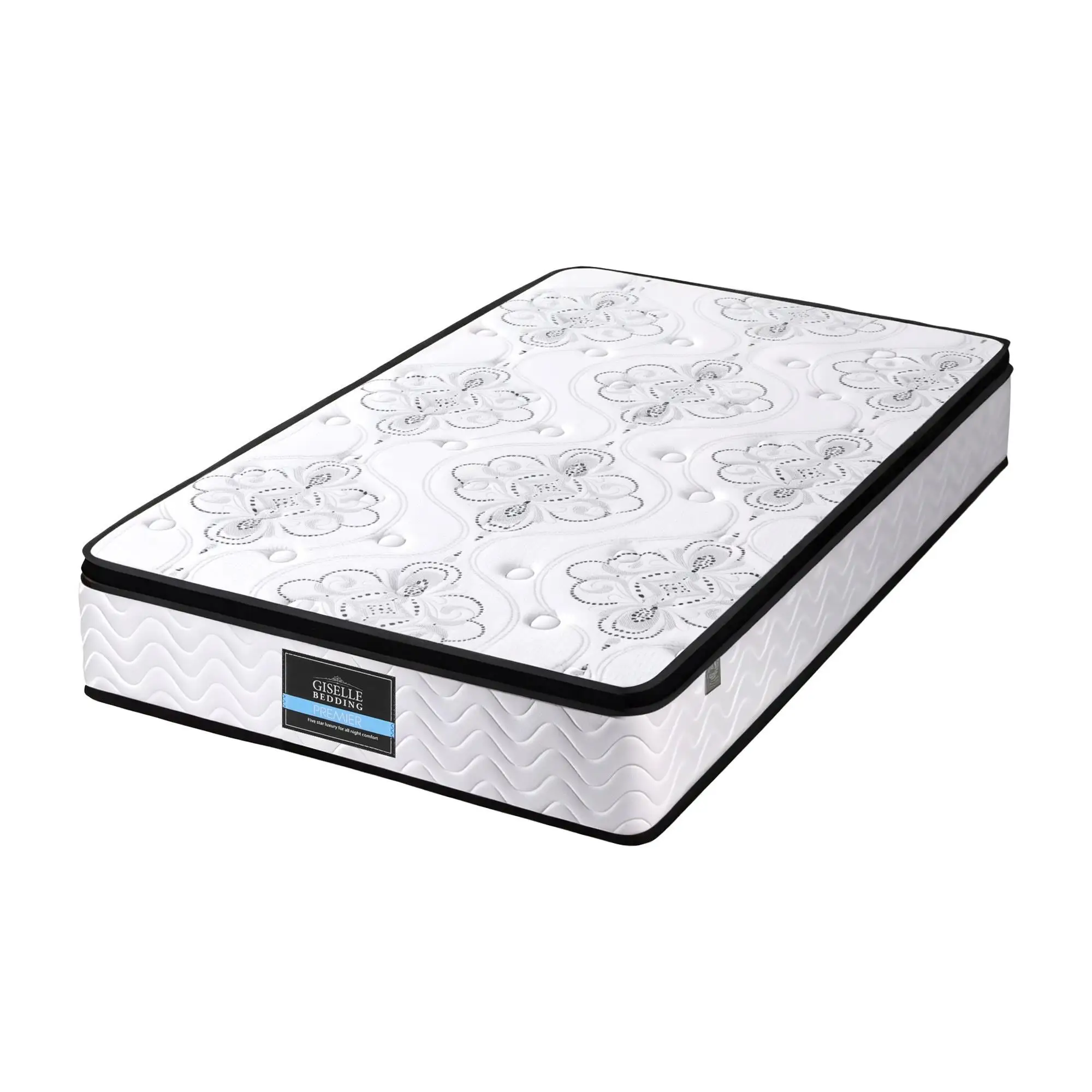 King Single Mattress 30cm Pocket Spring Euro Top Medium Firm Foam Comfort Support Bed Mattress