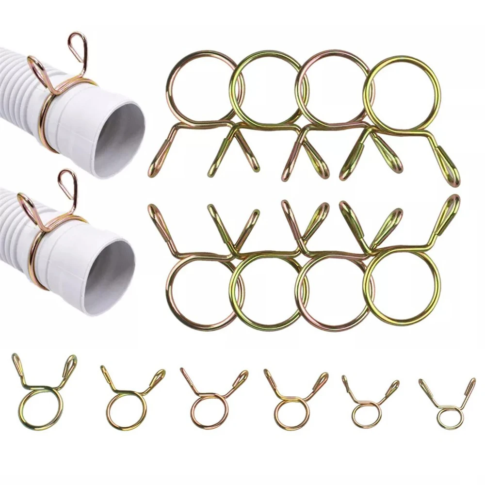 250Pcs Fuel Line Hose Tubing Spring Clips Clamps Assortment Kit for Motorcycle