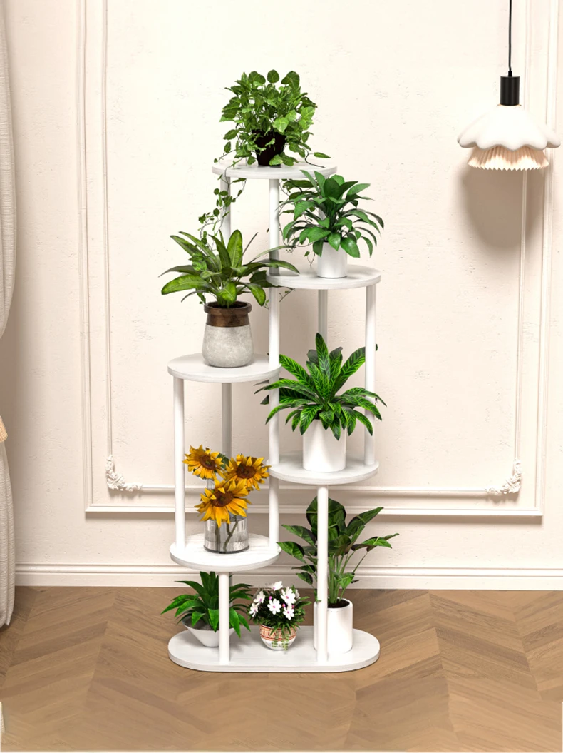 Plant Stand With Tiered Shelves - Indoor/Outdoor Display Rack For Garden, Patio & Home - Brushed Texture Multi-Functional Shelf