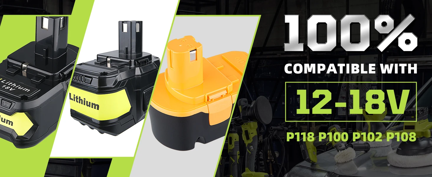VANON P117B 12V-18V MAX Battery Charger Replace for Ryobi P102 P105 P106 P108 P189 P190 P191 P197 PBP002 PBP005 Tool Battery pin