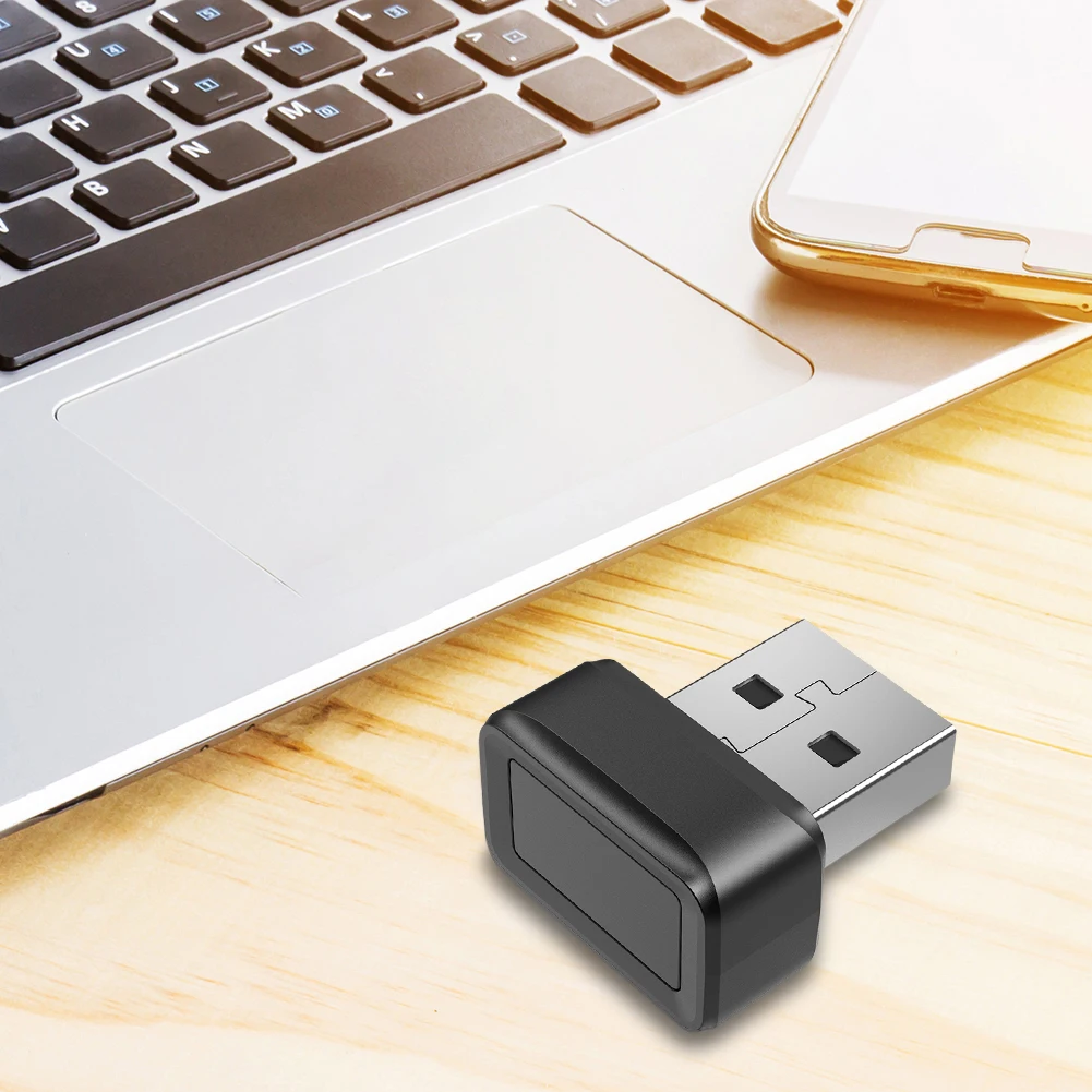USB Fingerprint Key Reader Anti-Spoofing Portable Security Key Windows Hello Biometric Mini Security Key Dongle for PC Or Laptop