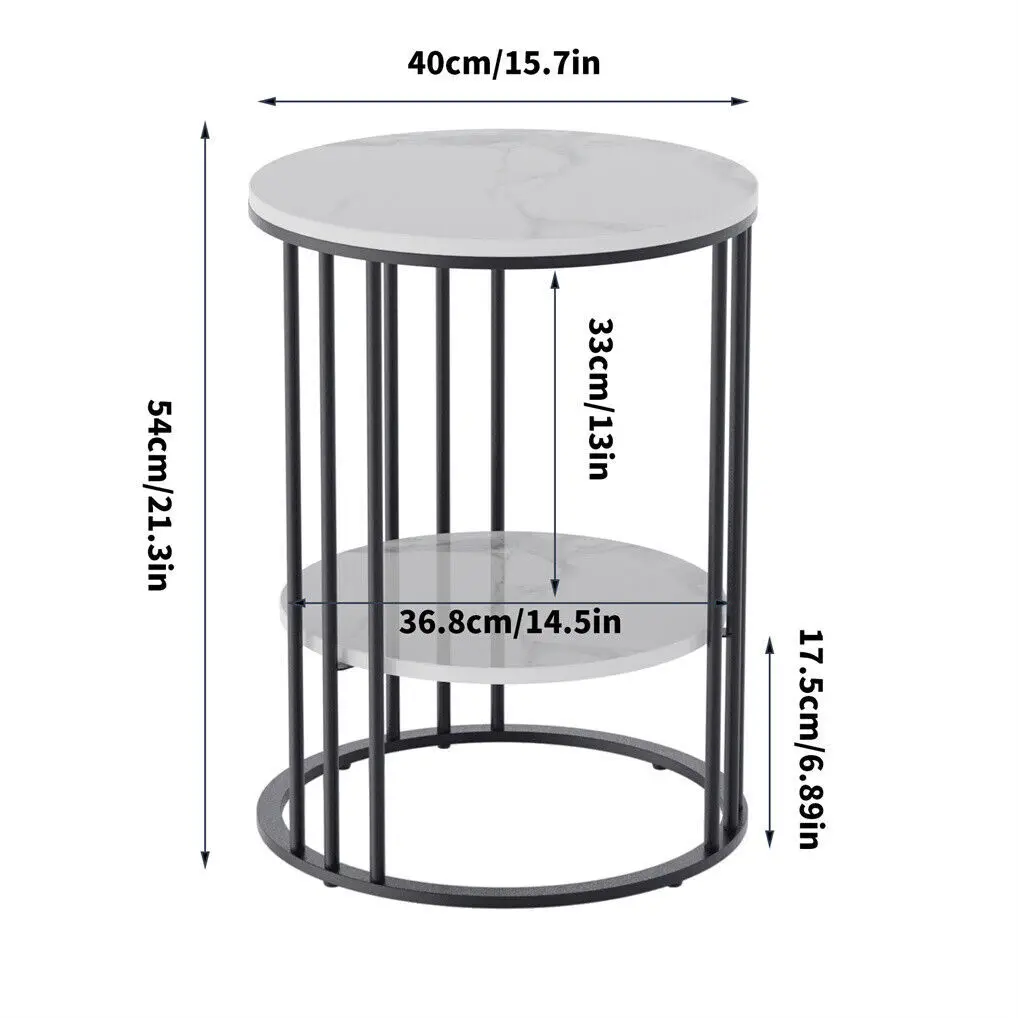 Side table luxury marble coffee table sofa table bronze metal frame modern