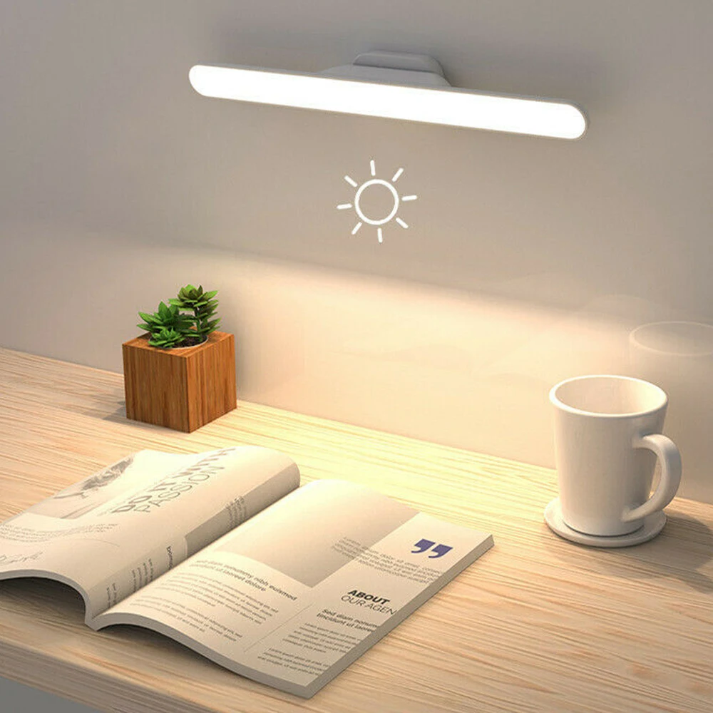 Magnetic Reading Desk Lamp Stepless Dimming Hanging Study LED Table Night Light