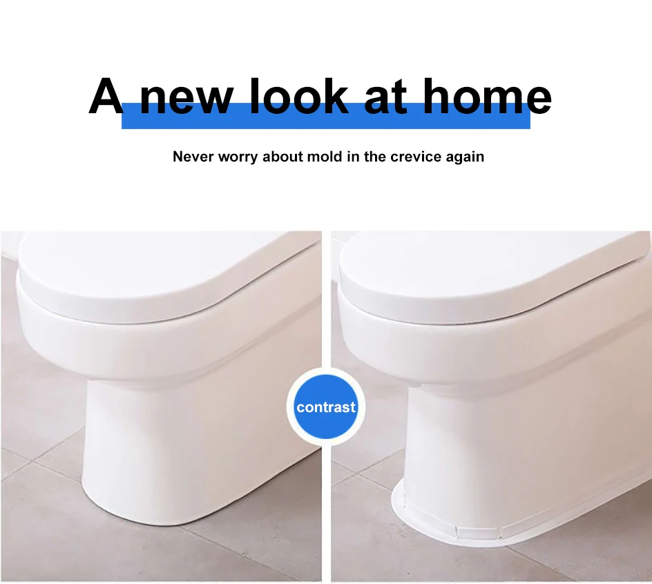 3.2M Bath Caulk Tape Self Adhesive PVC Oil-Proof Kitchen Sink Edge Corner Wall Sticker Waterproof Toilet Sealing Strip Tape