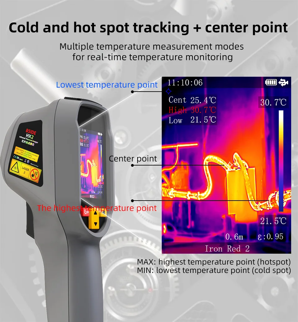 BSIDE 320*240 Thermal Imager HX2 NEW Camera Laser Thermographic HD Resolution For Circuit PCB Repair Pipeline Detection Medical
