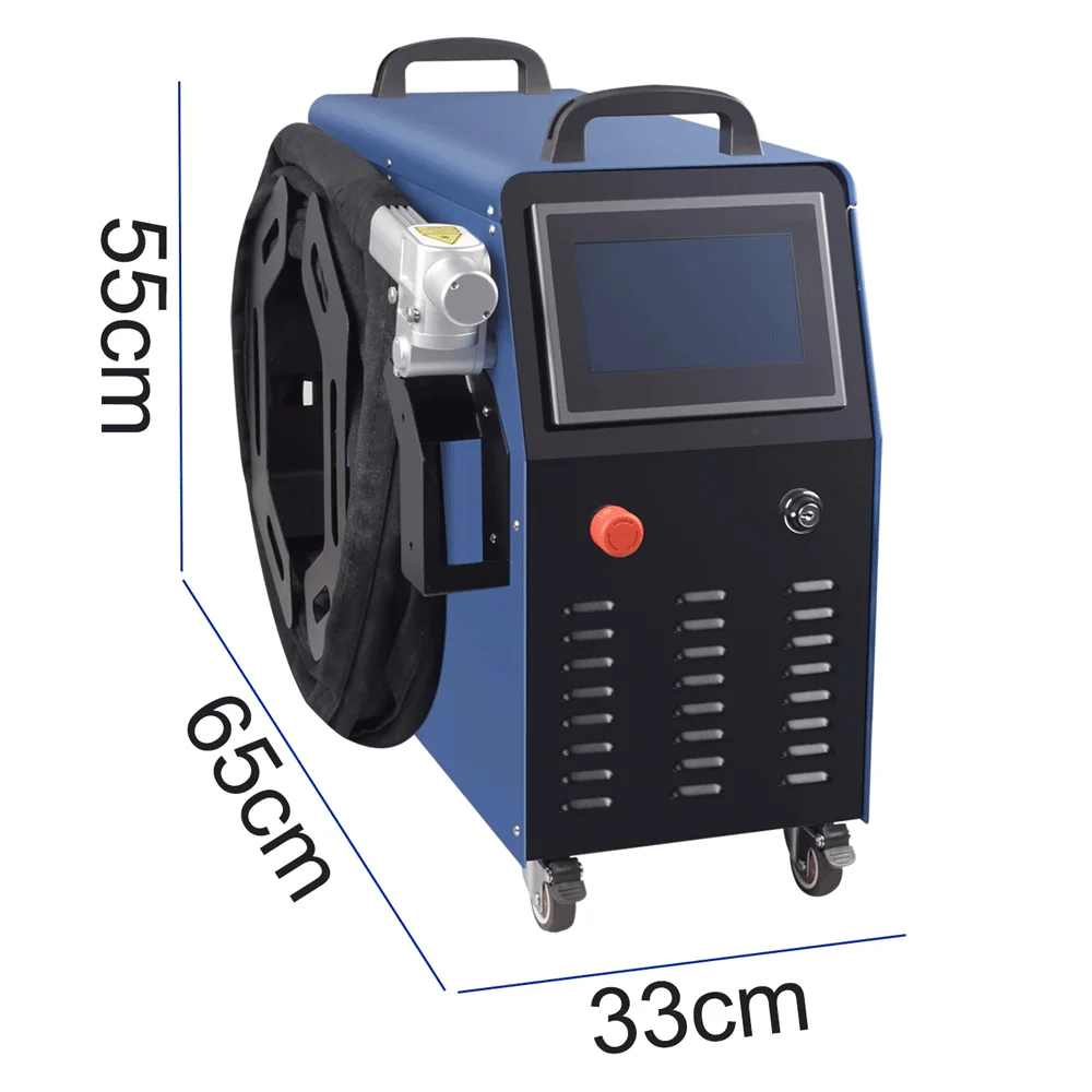 1500W 2000W Air Cooling Fiber Laser Cleaning Machine Portable Handheld Fiber Laser Cleaner for Surface Rust Oil Paint Remove