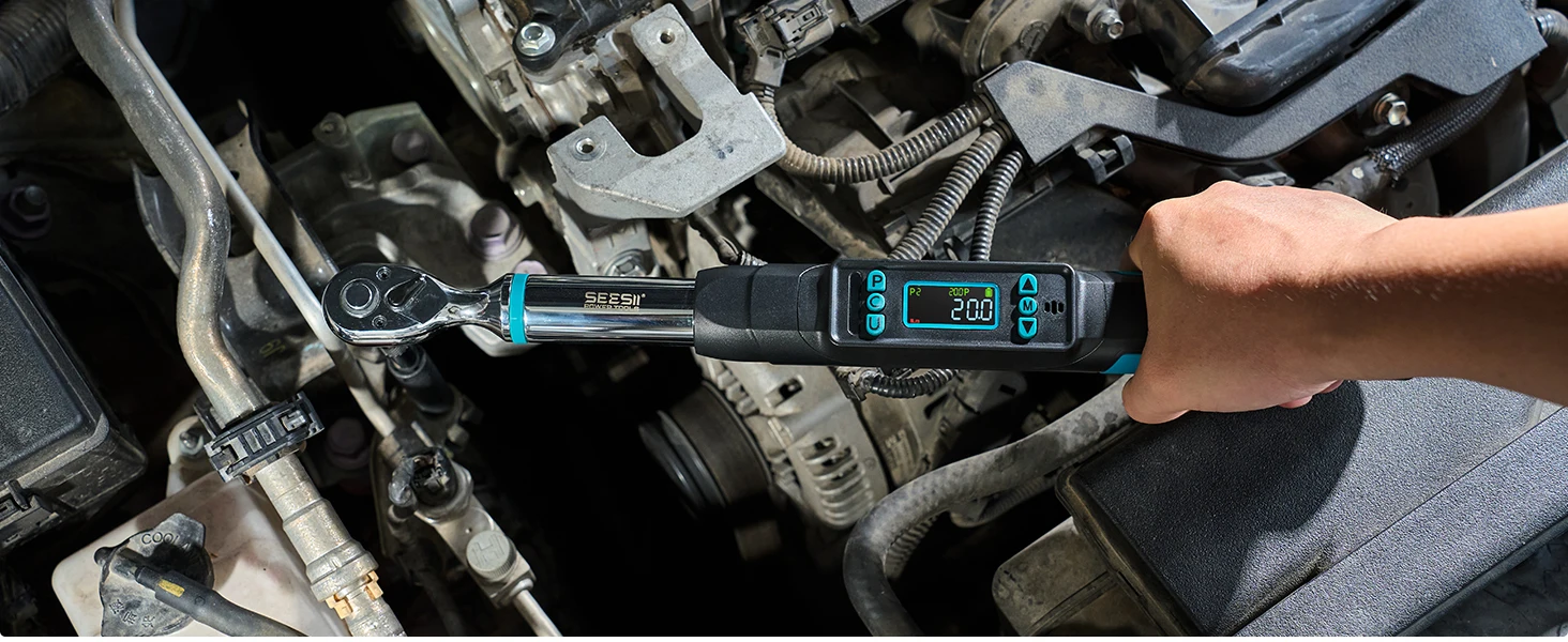 SEESII 220N.m Torque Wrench 3/8" Square Drive Torques Key ±2% High Precision Torque Wrench Professional Bicycle Automotive Tool