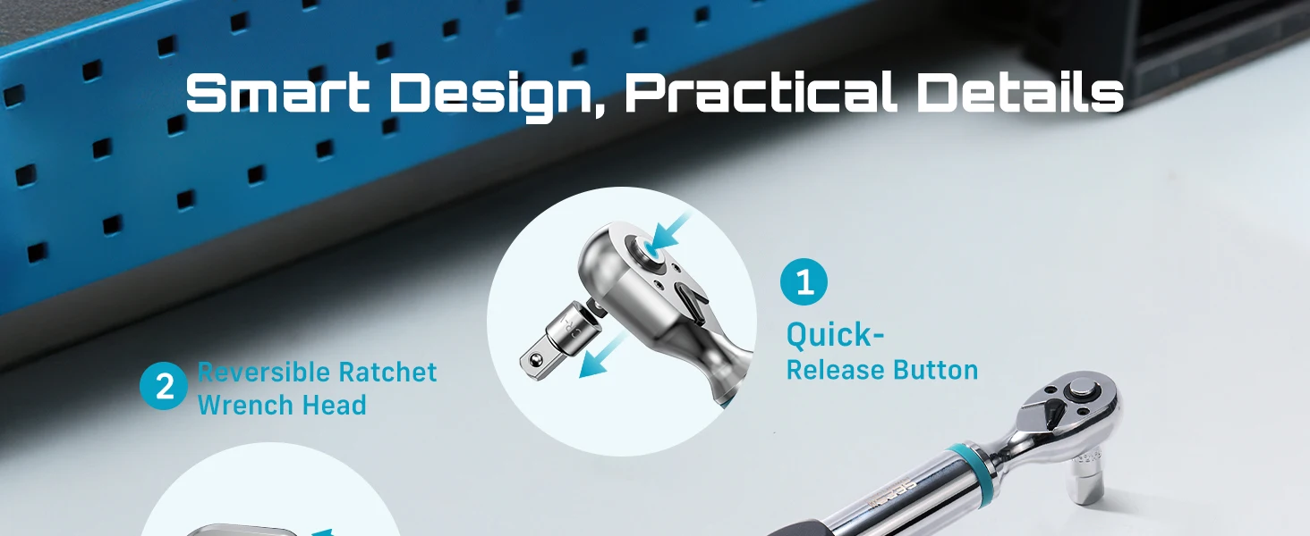 SEESII 220N.m Torque Wrench 3/8" Square Drive Torques Key ±2% High Precision Torque Wrench Professional Bicycle Automotive Tool