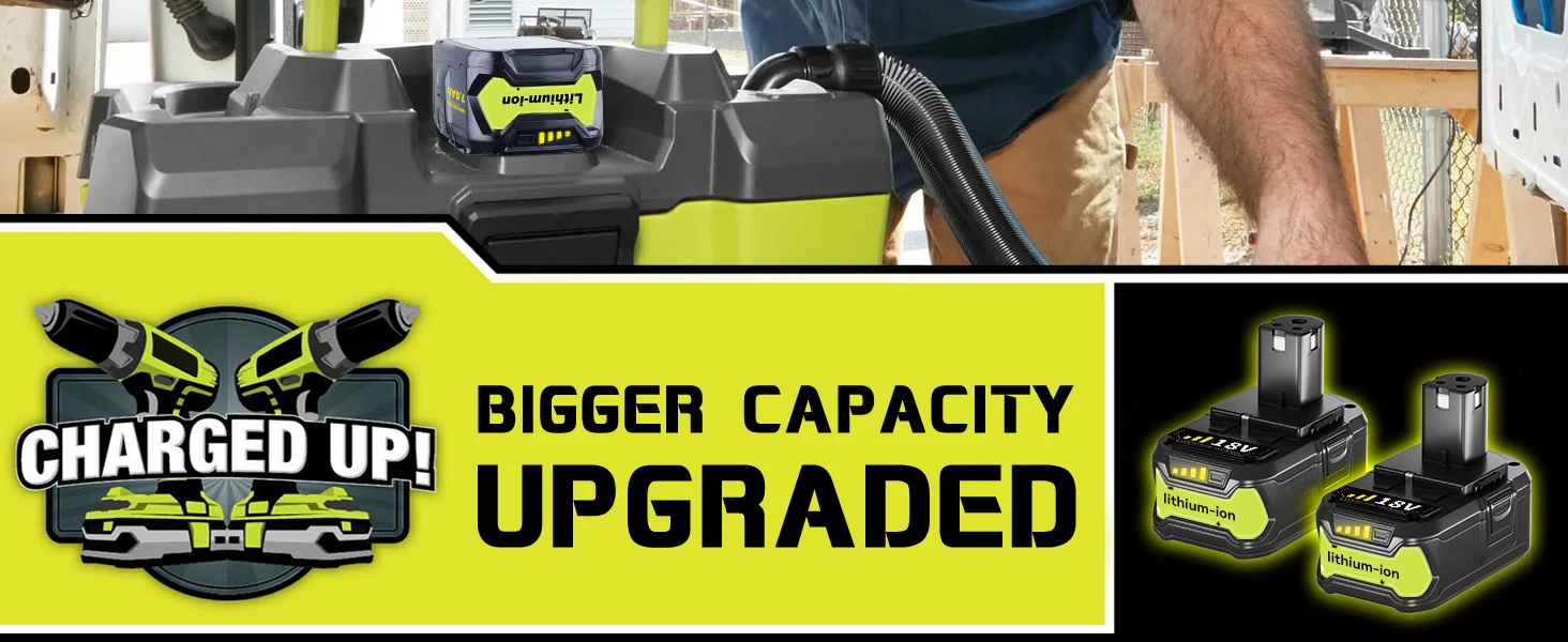 1/2/4PCS 5.0Ah P108 li-on Battery Replace for Ryobi 18V P104 P105 P107 P109 P102 Battery pin Compatible with Cordless Power Tool