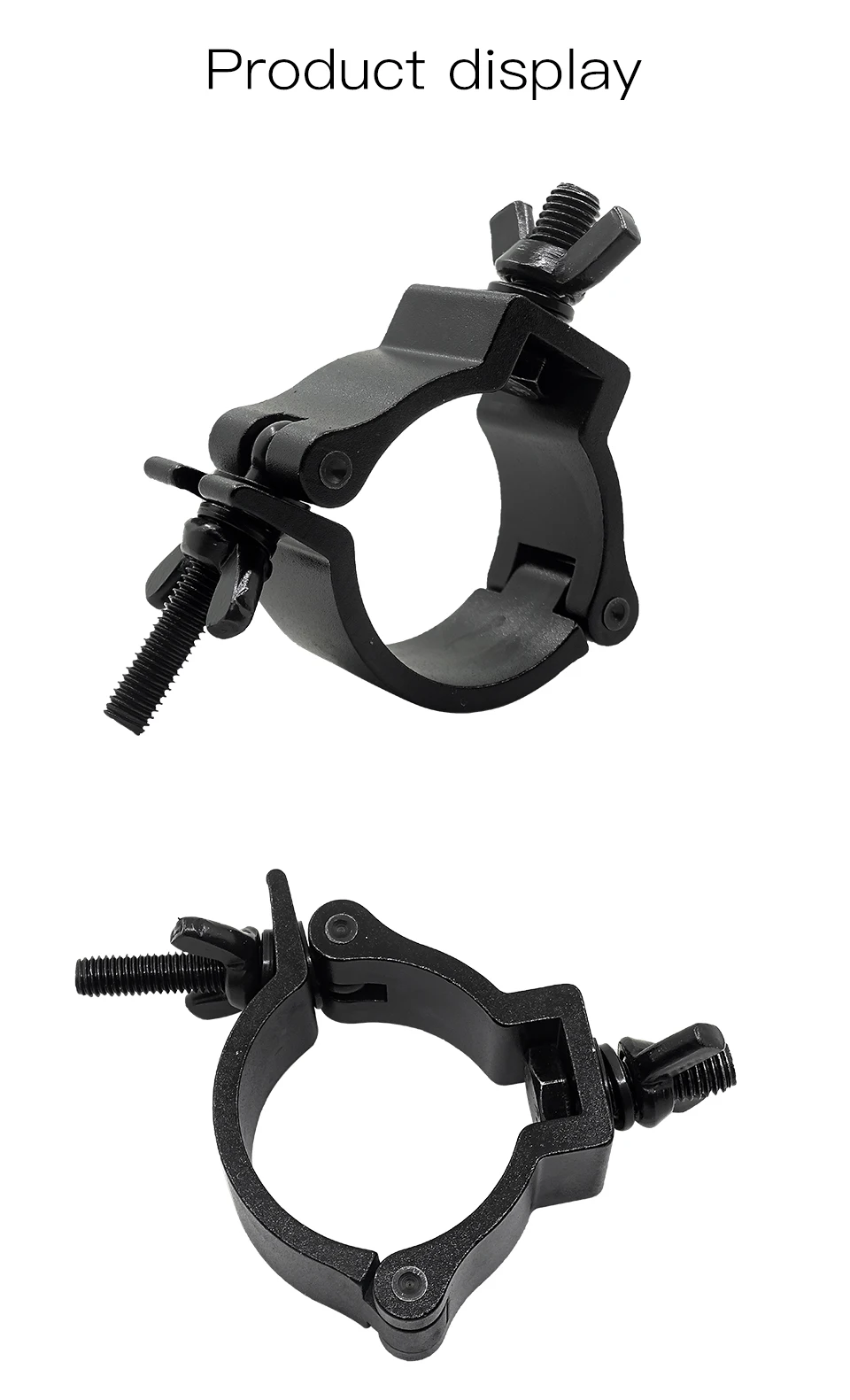 10 Pieces Aluminum Alloy Stage Light Clamps, Quick-Release Hooks, Theater Lighting, 48-51mm, 100kg,