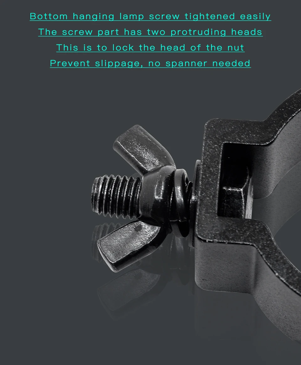 10 Pieces Aluminum Alloy Stage Light Clamps, Quick-Release Hooks, Theater Lighting, 48-51mm, 100kg,