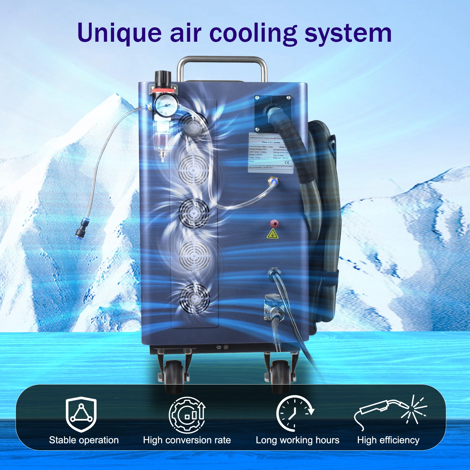 Handheld Laser 2000W Air Cooling 4 in 1 Laser Welding/Cutting/Cleaning Machine Laser welder cutter 100% factory outlet