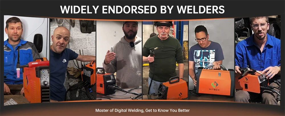 Hitbox Hbm200 Mig Welder 3 in 1 Arc/Gasless Mig/Lift Tig Non Gas Semi-Automatic Igbt Inverter Welding Machine 220V Au Plug