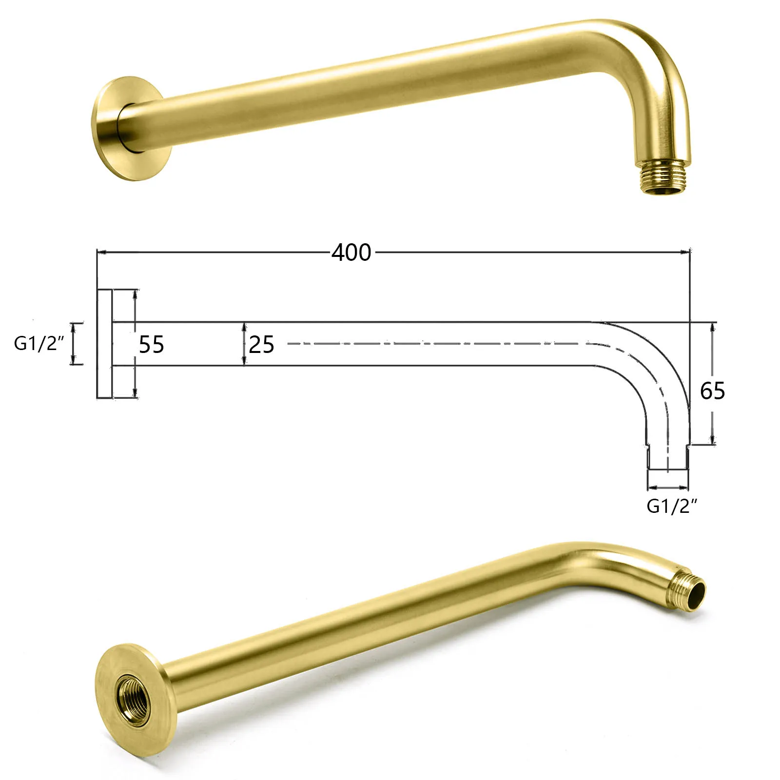 **Sydney Stock** KYLINS Brushed Gold Round Rain Shower Head 3 Mode Handheld Kit 2 Way Mixer Diverter Tap Set Wels WaterMark