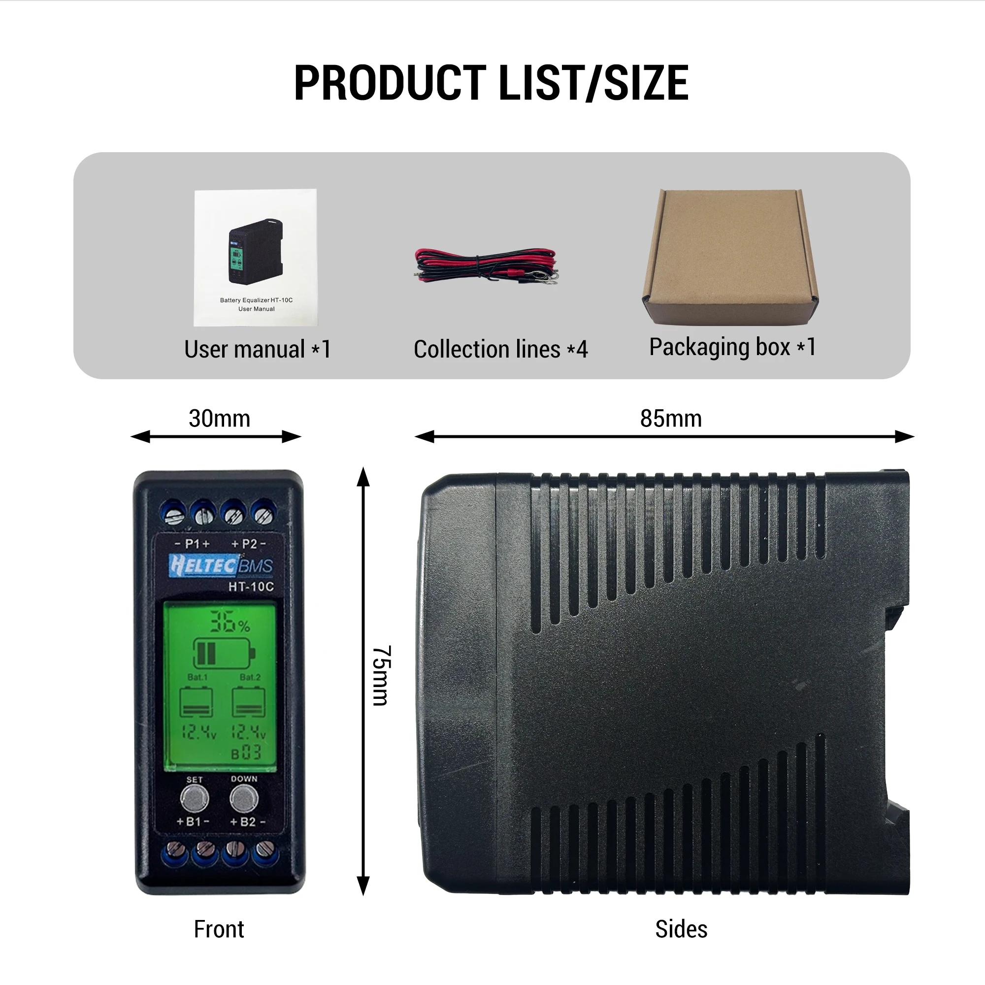 Heltec 5A 4S 6S 8S Active Balancer/ 12V LCD Battery Equalizer for Lifepo4 Lipo LTO Battery/Lead Acid Battery