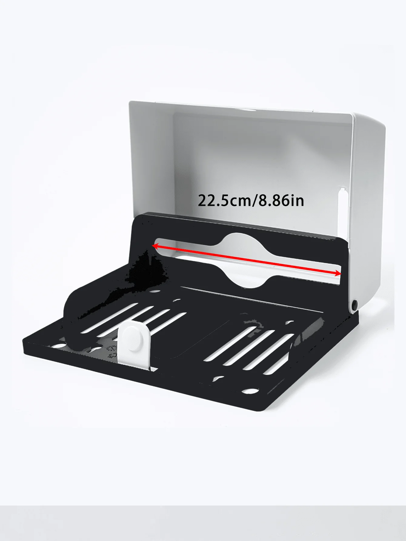 1pc Large Capacity 200-Sheet Tissue Box With Free Punch Installation Kit, Wall-Mounted Waterproof Paper Towel Holder For