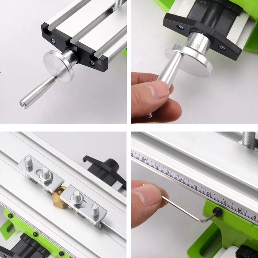 ALLSOME Mini Precision Milling Machine Worktable Multifunction Drill Vise Fixture Working Table Cross Slide Table