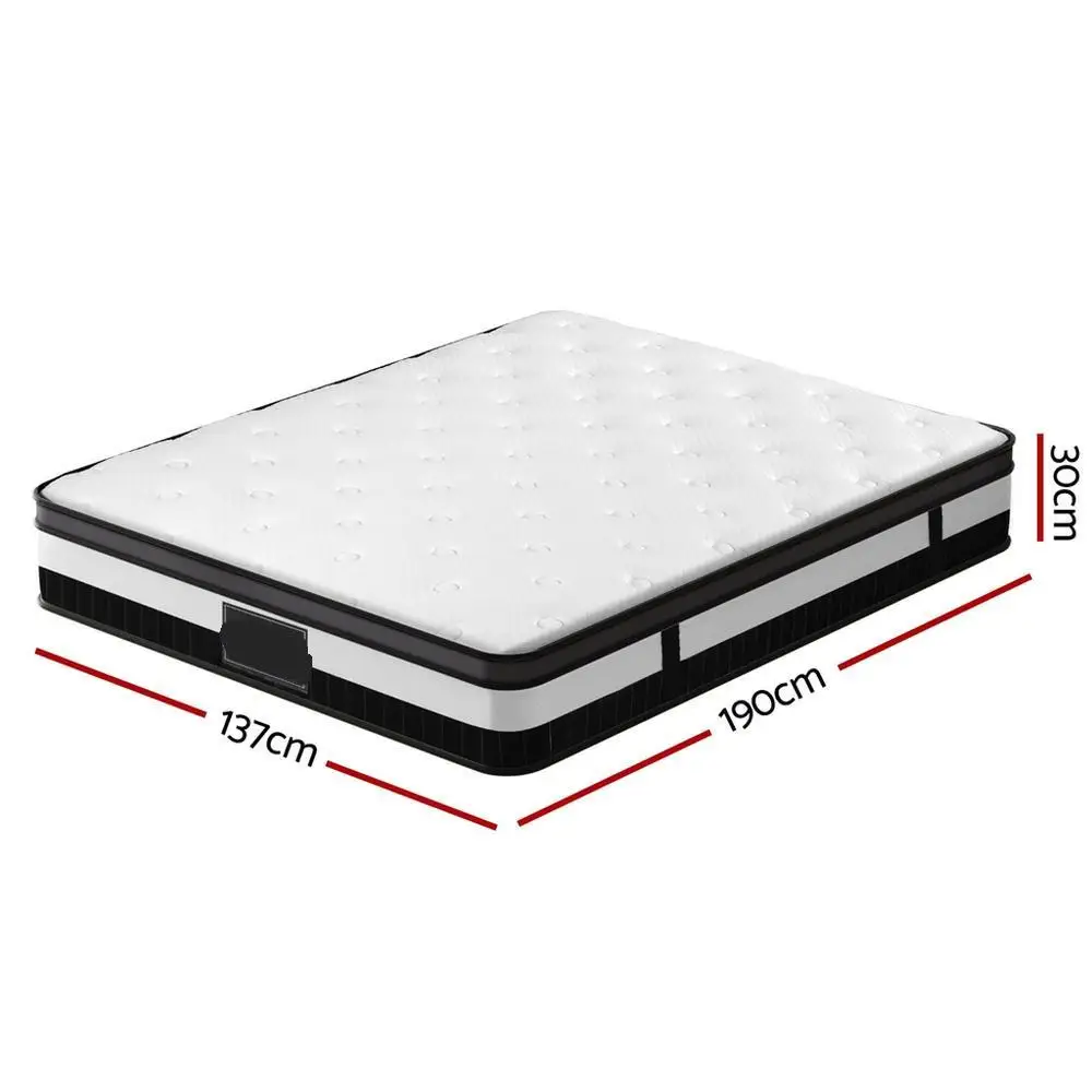 30cm Plush Foam Hybrid Mattress Double Size Breathable Support Bed Sleeping Mattress