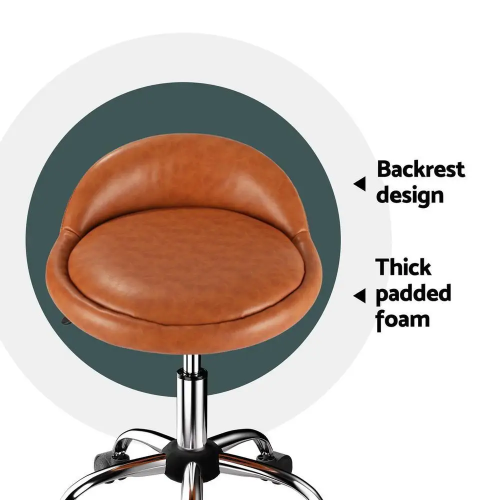 Salon Stool Swivel Chair with Backrest Adjustable Height Rotating Seat Beauty Salon Barber Shop Spa Tattoo Equipment Furniture