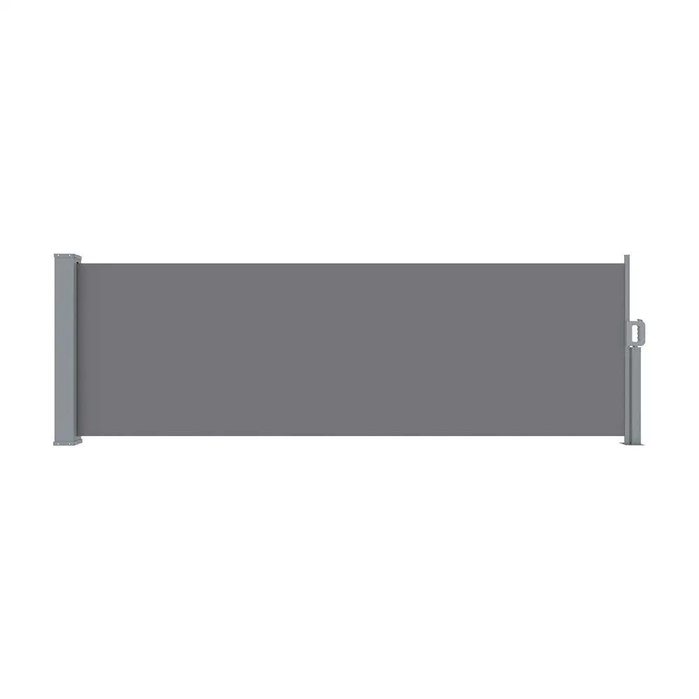 Retractable Side Awning Outdoor Sun Shade Privacy Screen 1x3M Grey