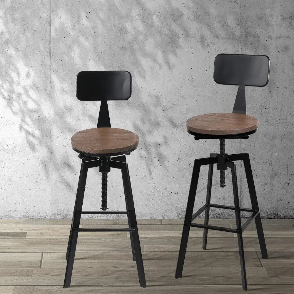 Vintage Metal Bar Stools for Kitchen Counter Industrial Style Modern Dining Chairs