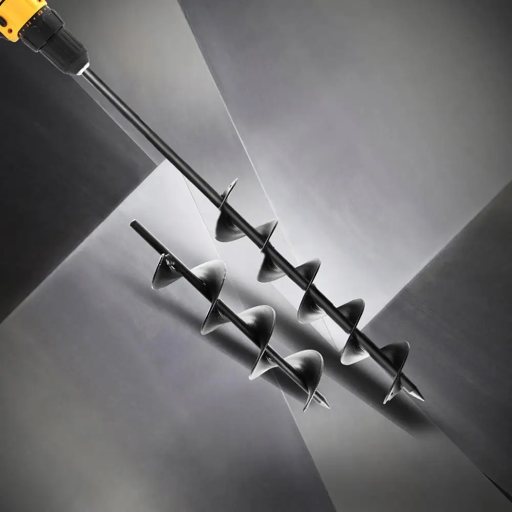Garden Spiral Auger Drill Bit Φ75 x 300mm 600mm for Earth Hole Digging Soil Planting Tool