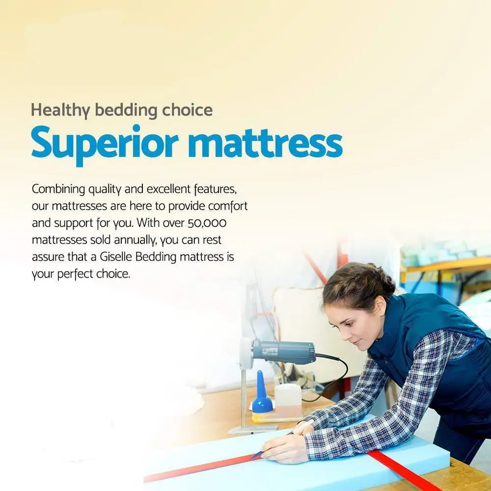 21cm Pillow Top Double Mattress Soft Support Comfortable Sleep Bed Mattress for Home Use