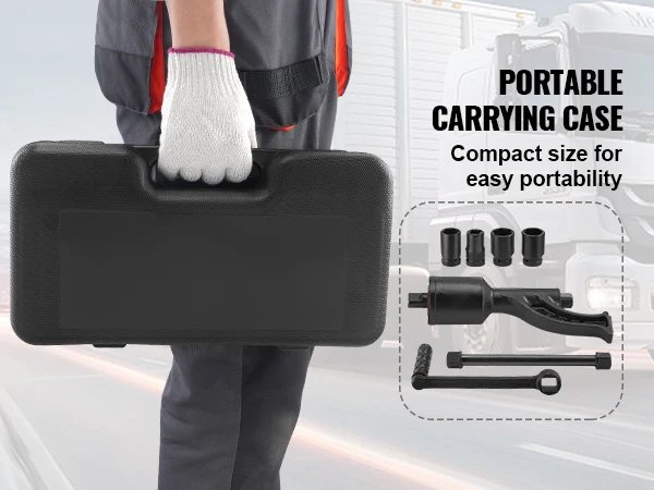 SucceBuy Torque Multiplier 1 In Drive Lug Nut Wrench Set 4800/6800 N.m Lug Nut Remover Includes 4/8 Sockets and Storage Case