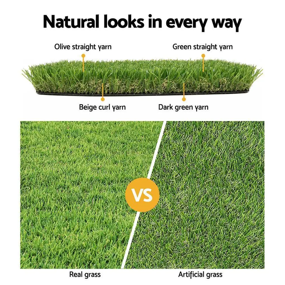 Artificial Grass 20SQM 20mm Synthetic Lawn Turf 1mx10m 4 Color Durable Outdoor Garden Decor