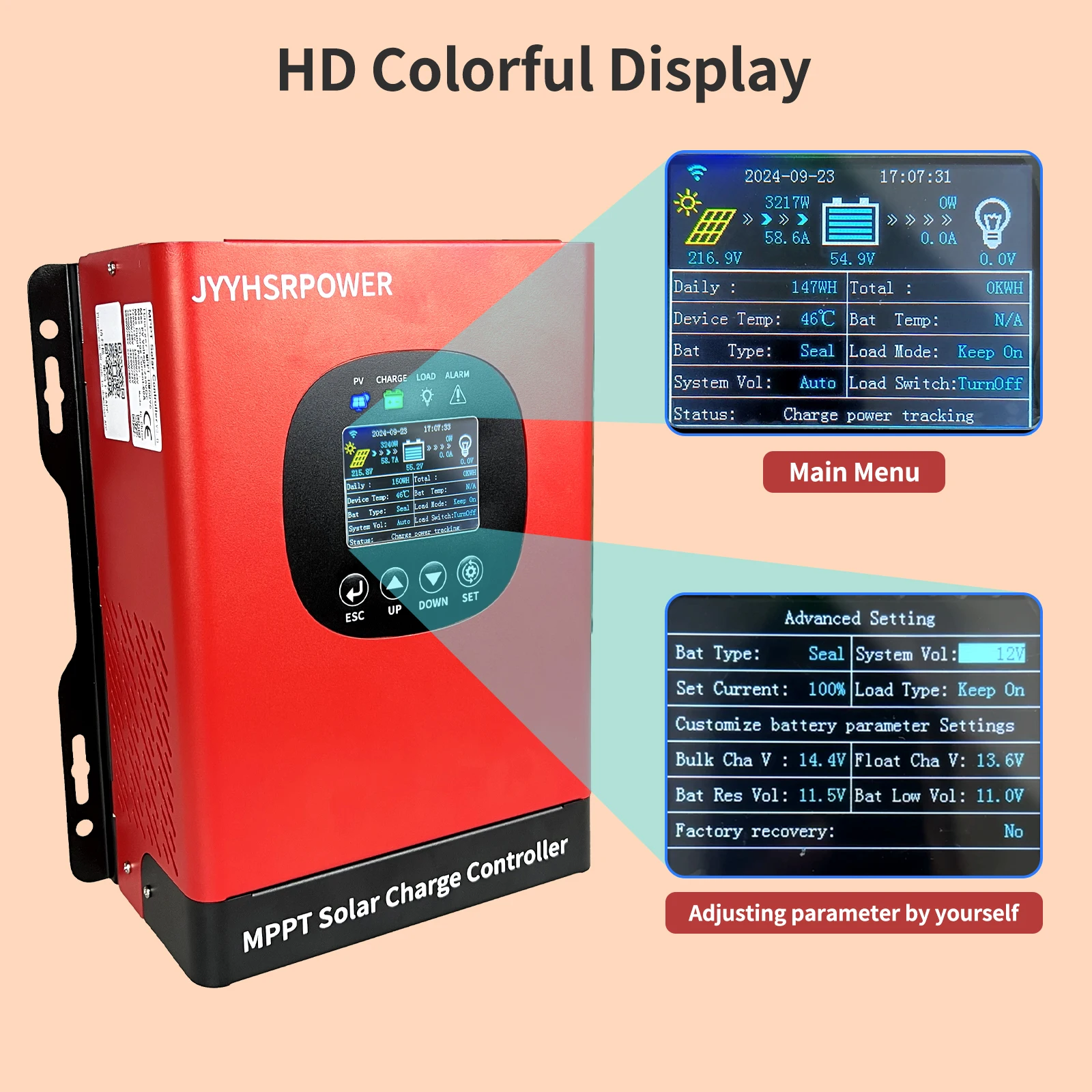 New MPPT Solar Charge Controller PV Photovoltaic Solar Panel Power Charging Regulator Support Lifepo4 Lithium Gel Lead Acid