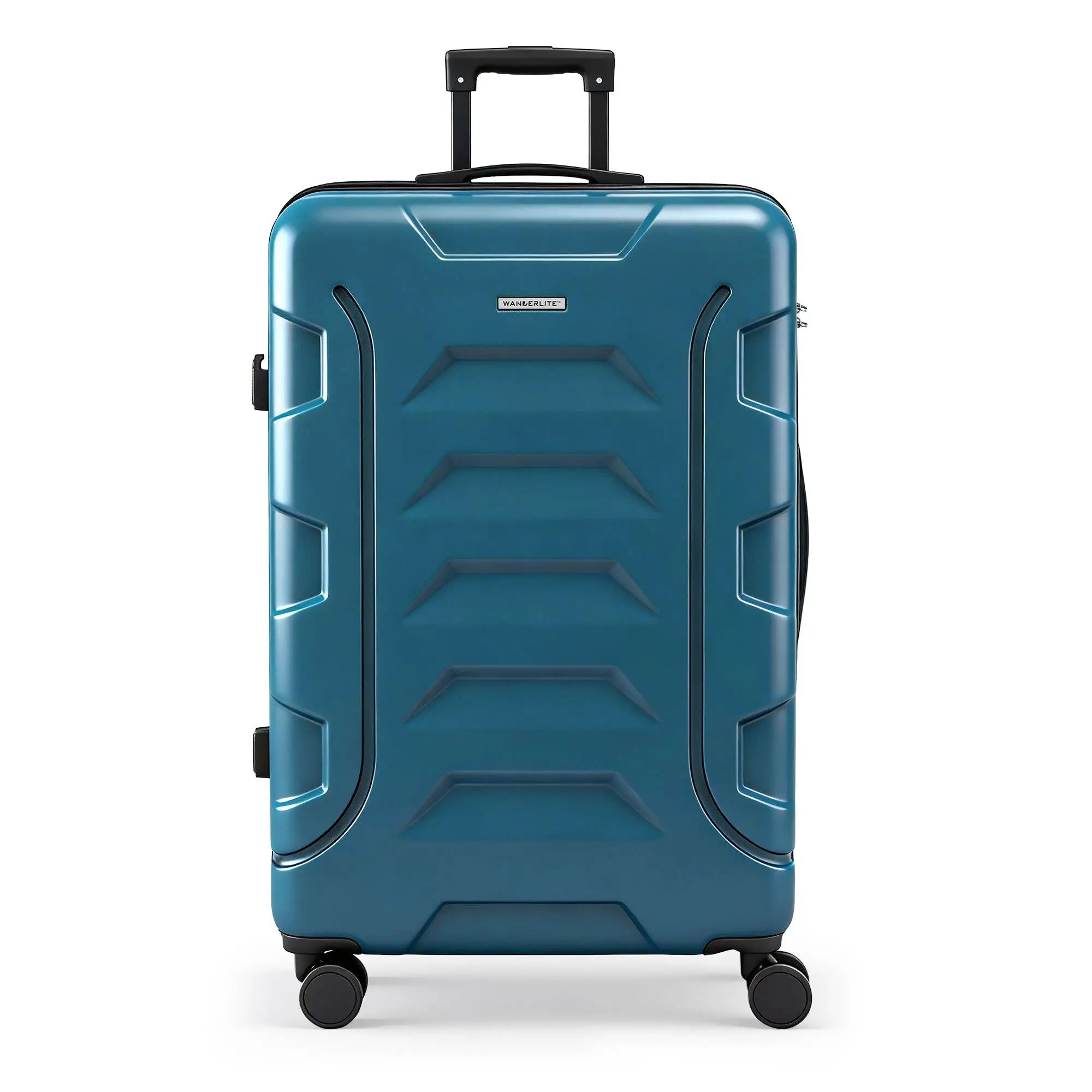 28 Inch Lightweight Hard Shell TSA Approved Teal Travel Suitcase with Spinner Wheels