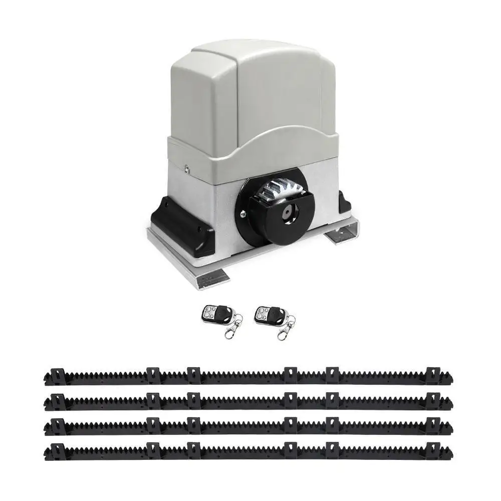 Automatic Sliding Gate Opener Kit 4M 1200KG Heavy Duty Electric Gate Motor Remote Control Access System