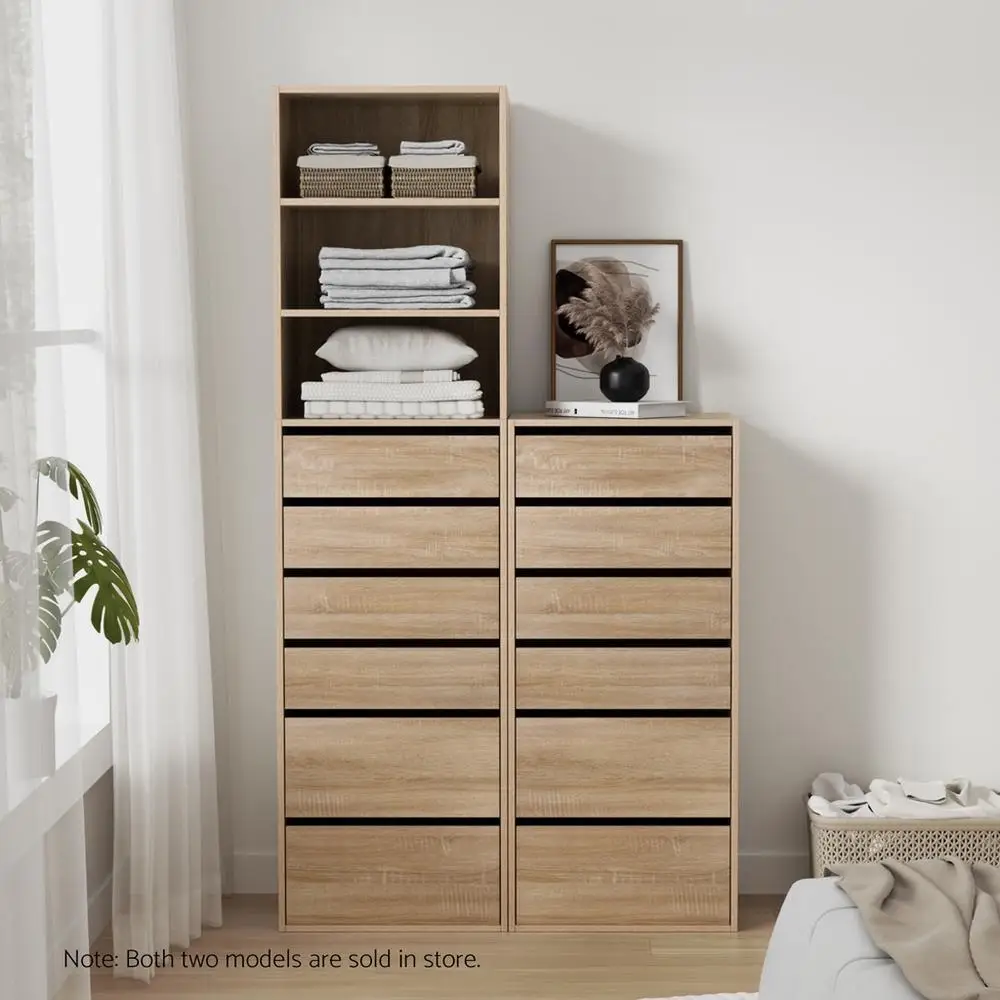 6 Drawer Tallboy Pine Dresser Chest of Drawers Wooden Storage Cabinet Bedroom Furniture