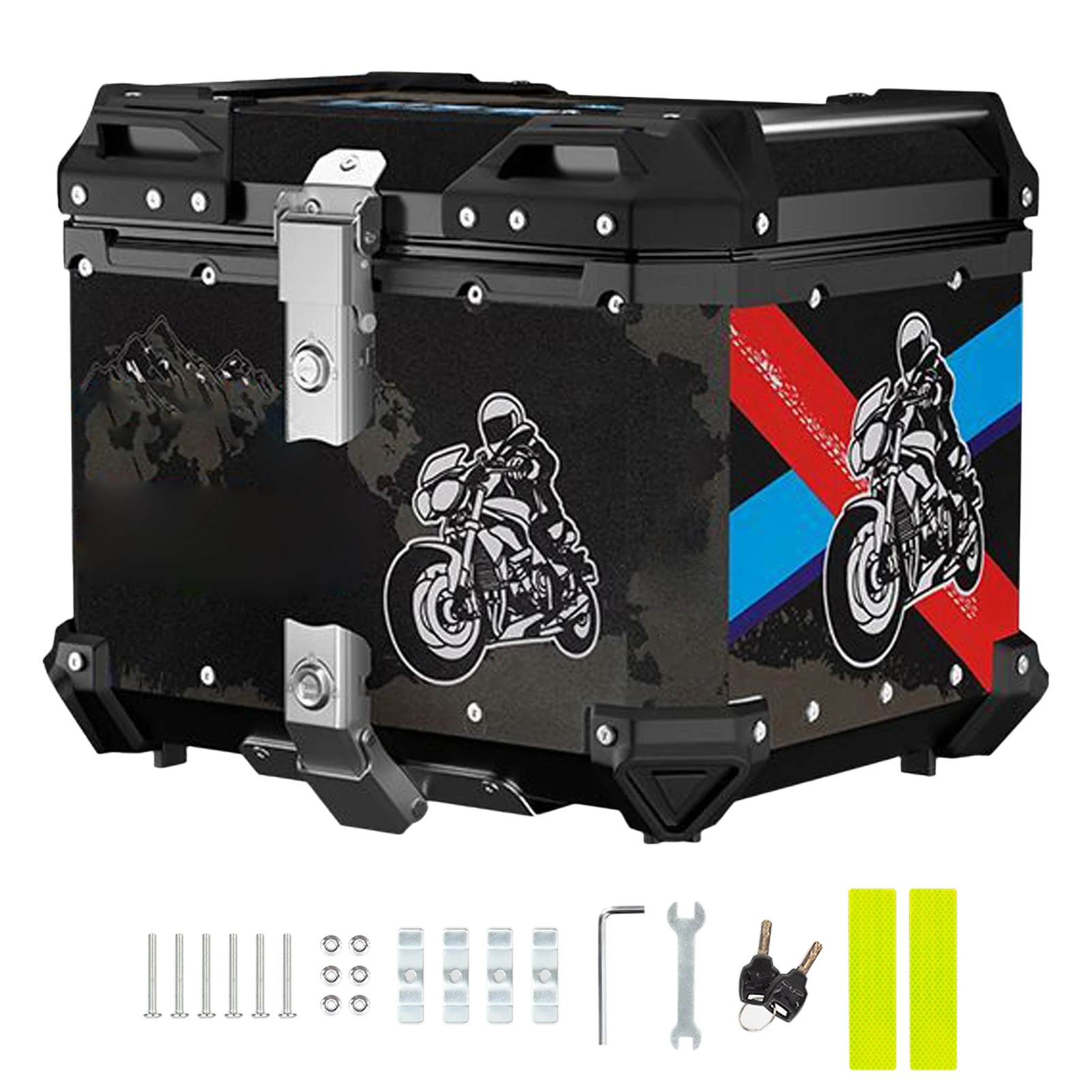 65L Motorcycle Aluminum Top Box Tail Rear Luggage Storage Tool Cases for BMW R1200GS R1250GS R1200GS 1200 GS LC ADV Helmet Box