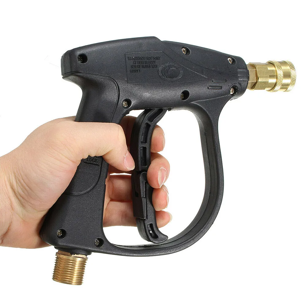 3000 PSI High Pressure Washer Gun Car Wash Foam Spray Short Wand Lance 5 Nozzle