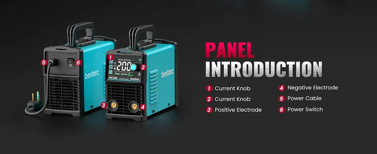 Bestarc 200A Stick Welder ARC MMA Lift TIG 220V IGBT Inverter LED Display Hot Start