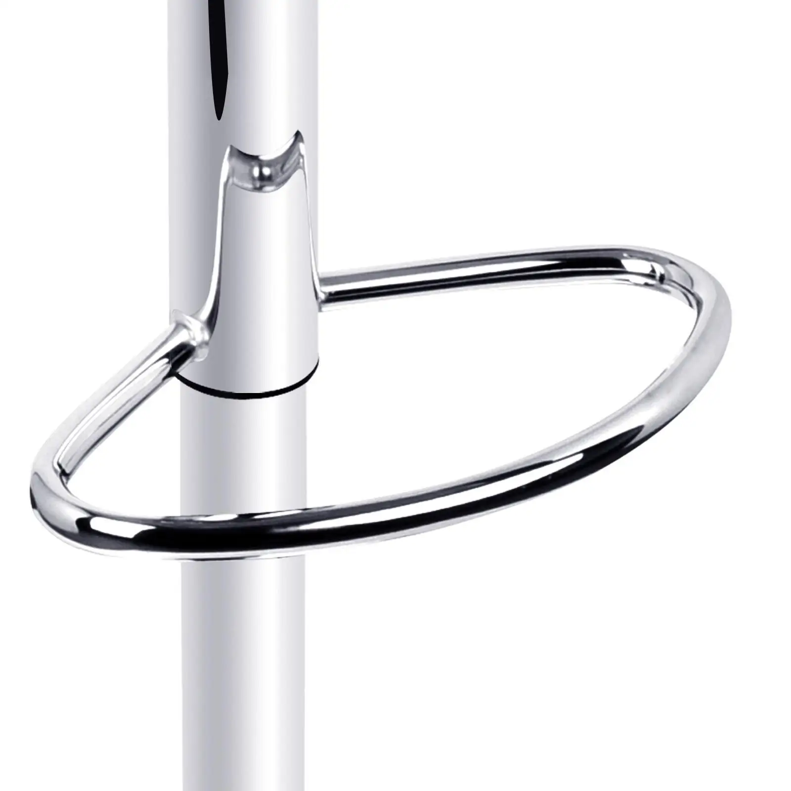 Black Leather Gas Lift Bar Stool with Armrest Adjustable Swivel Counter Chair