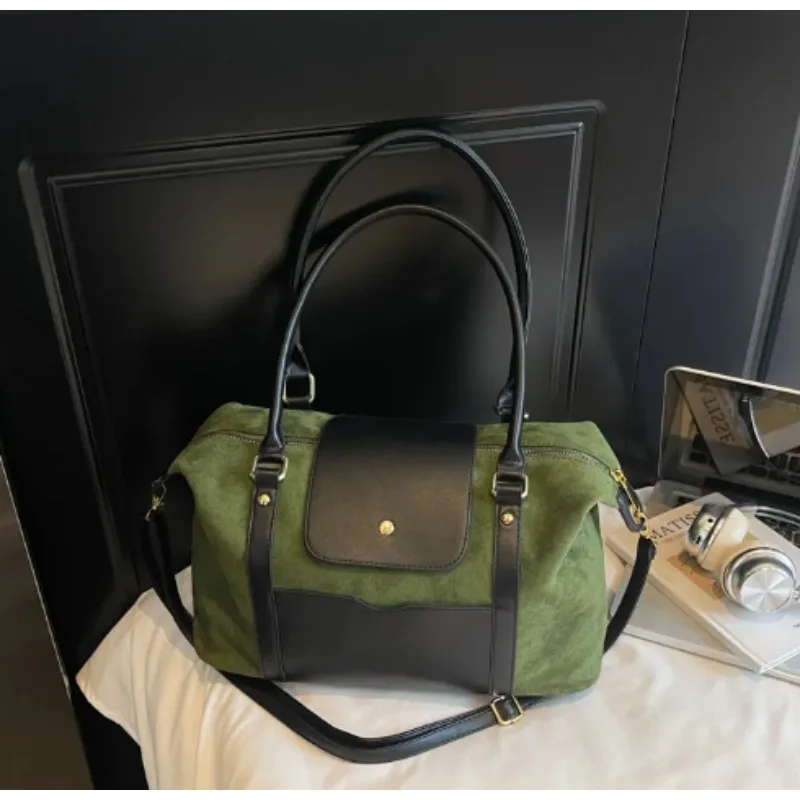 Casual Large Capacity Women'S Crossbody Bag Retro Matte Handbag Pillow Shaped Shoulder Bag Urban Minimalist Style