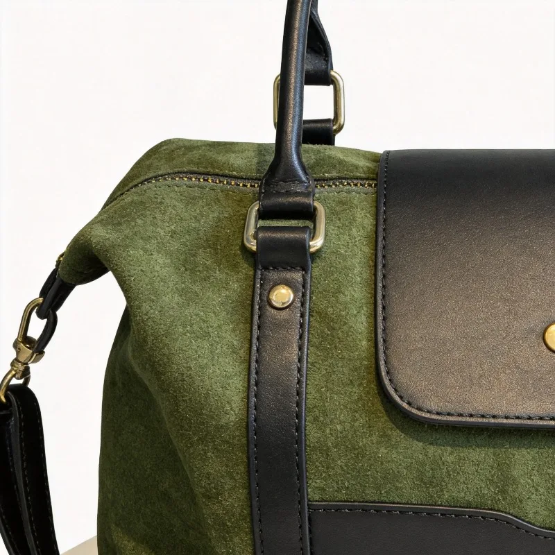 Casual Large Capacity Women'S Crossbody Bag Retro Matte Handbag Pillow Shaped Shoulder Bag Urban Minimalist Style