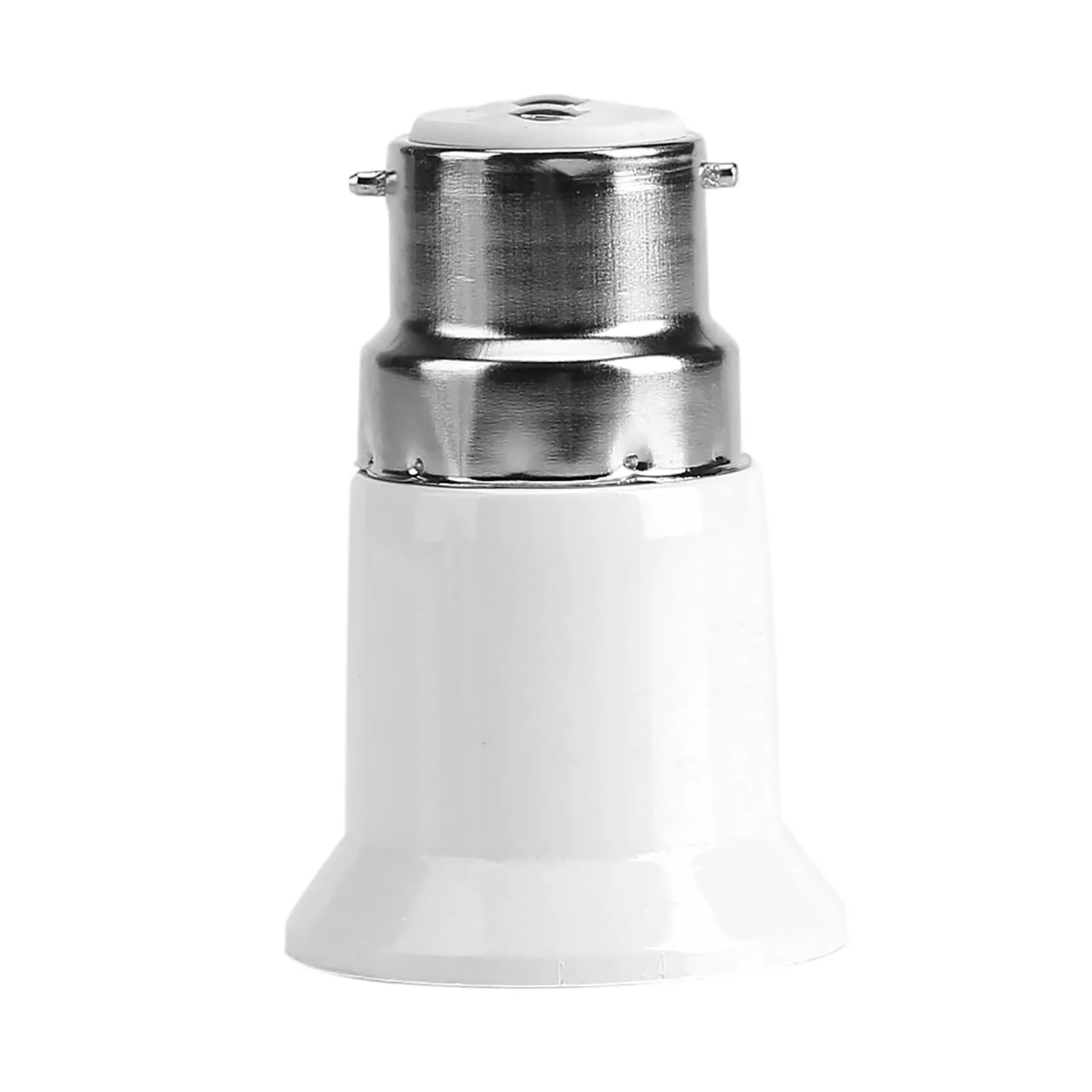 5pcs B22 Male to E27 Female Socket Base Bulb Adapter Nickle-plated Iron Light Socket Converter Lamp Holders