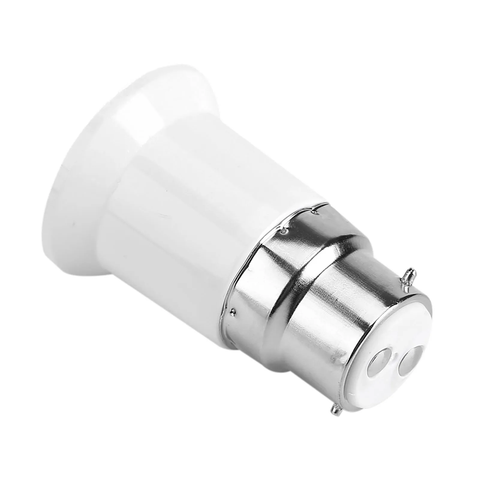5pcs B22 Male to E27 Female Socket Base Bulb Adapter Nickle-plated Iron Light Socket Converter Lamp Holders